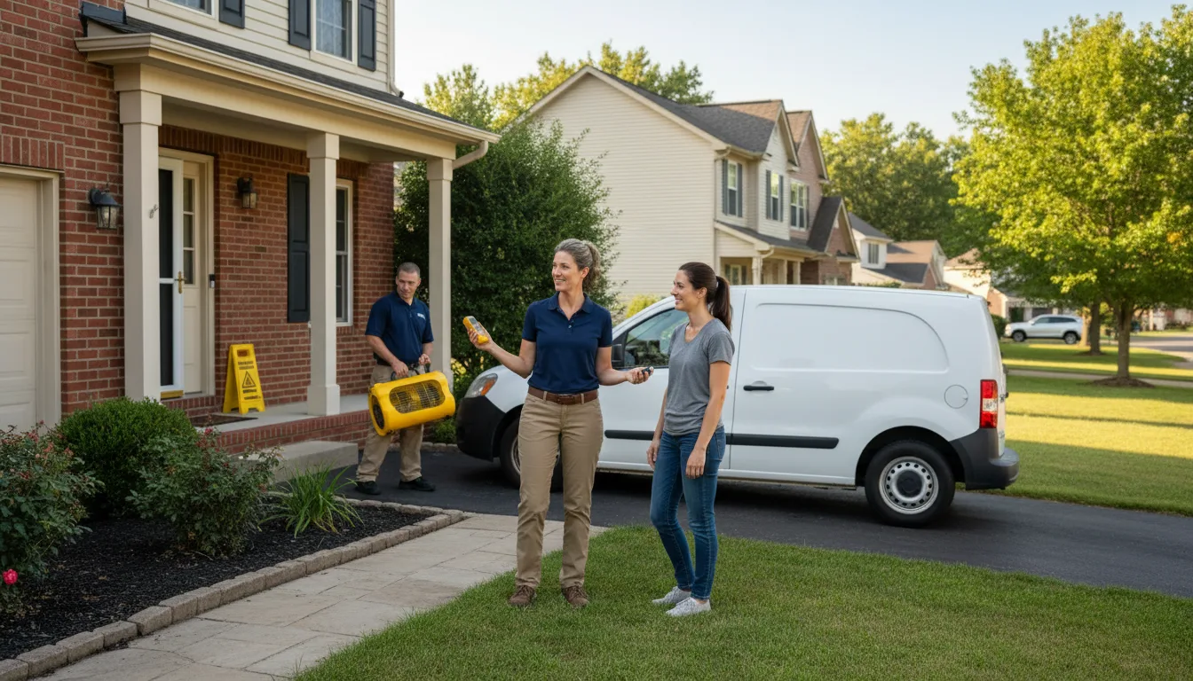 Residential water damage restoration in Amma, WV